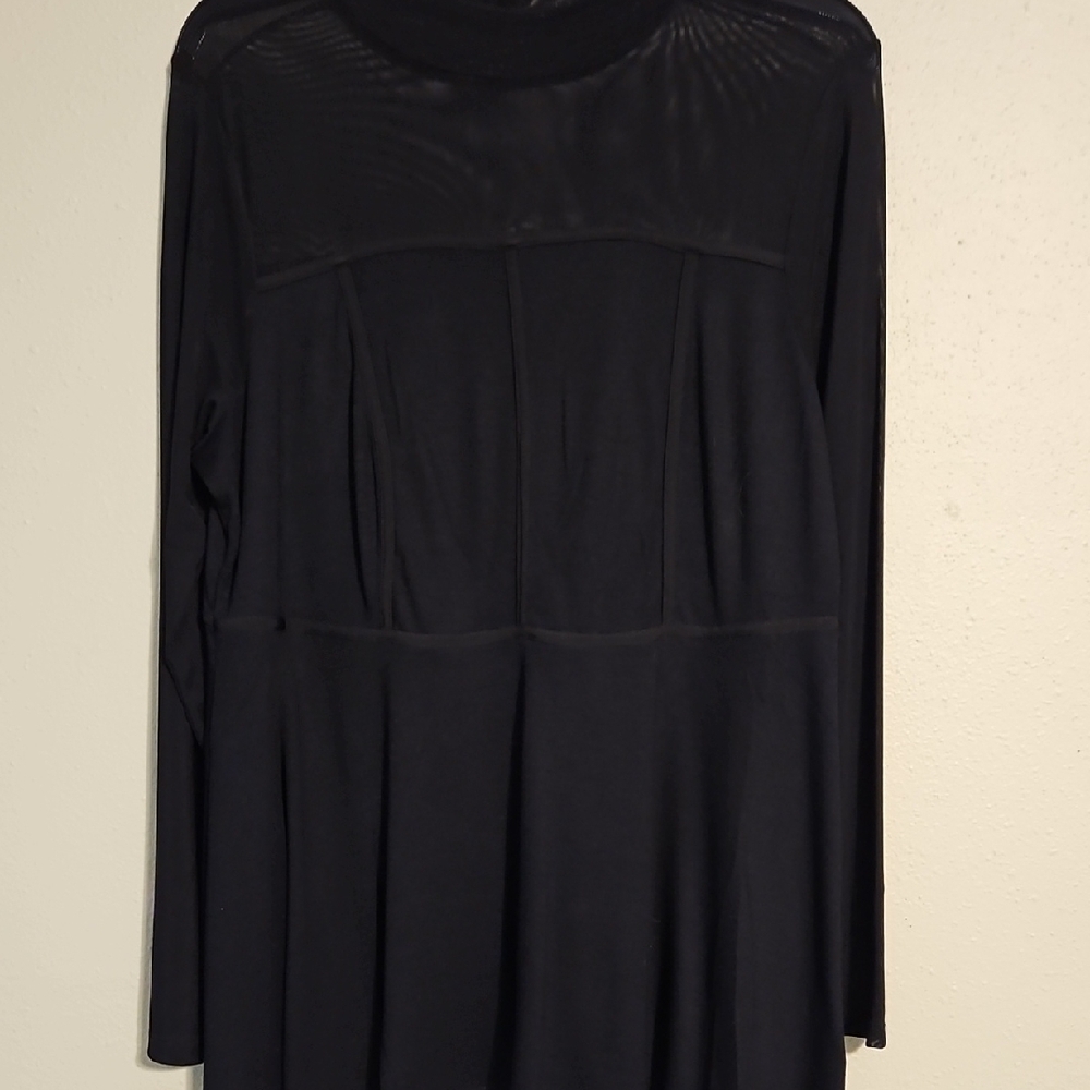 Torrid High Neck Mesh Corset Long Sleeve Top